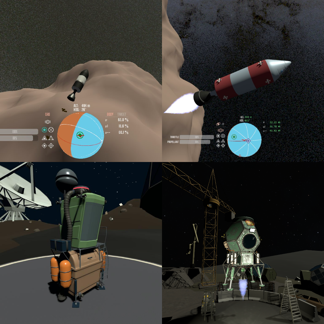 A collage of early spaceship concepts